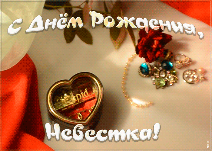 Анимация с днем рождения невестке, пожеланием